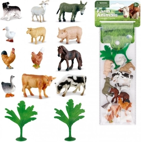 Set di figure di animali da fattoria
