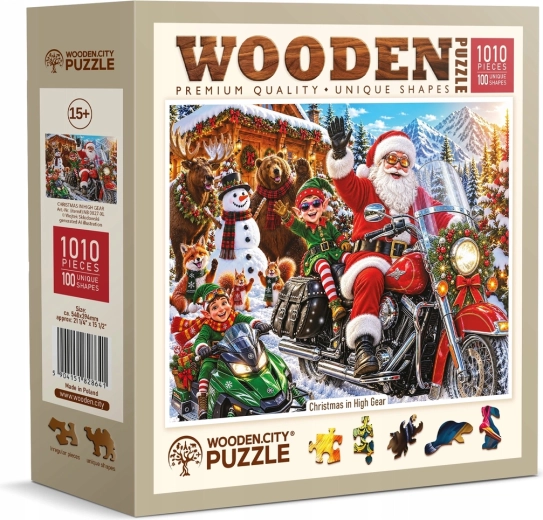 Puzzle in legno WOODEN CITY Natale in pieno fermento, 1010 pezzi