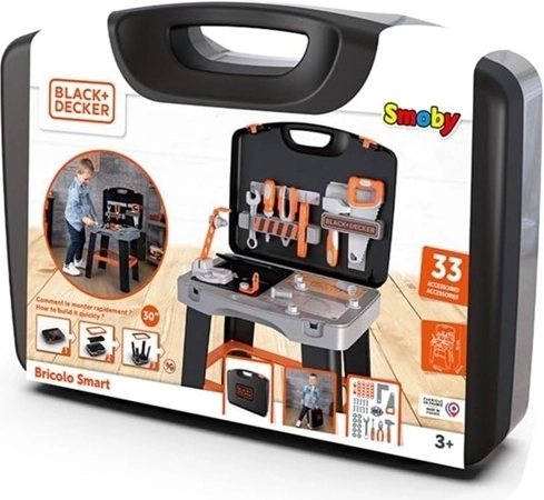 Banco da lavoro per bambini Smoby Black+Decker Bricolo Smart