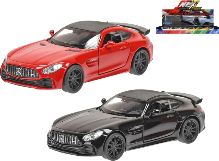 Modello auto in metallo Mercedes‑AMG GTR Welly con meccanismo a retrocarica