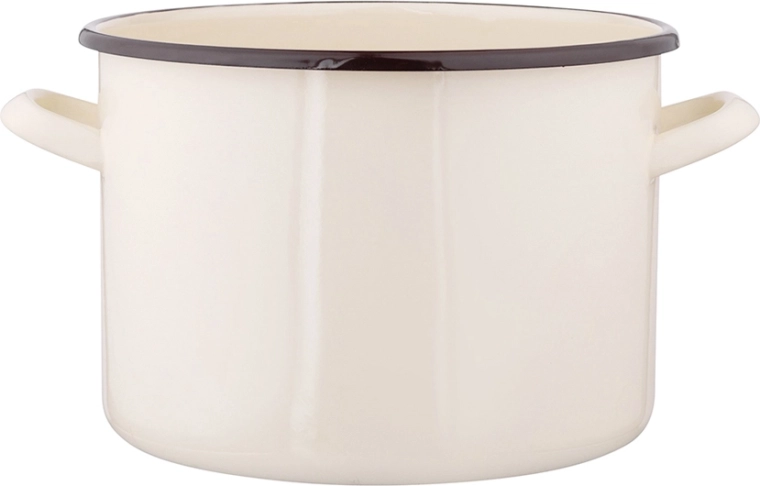 Pentola smaltata Silesia 3,3 l, 18 cm, color crema