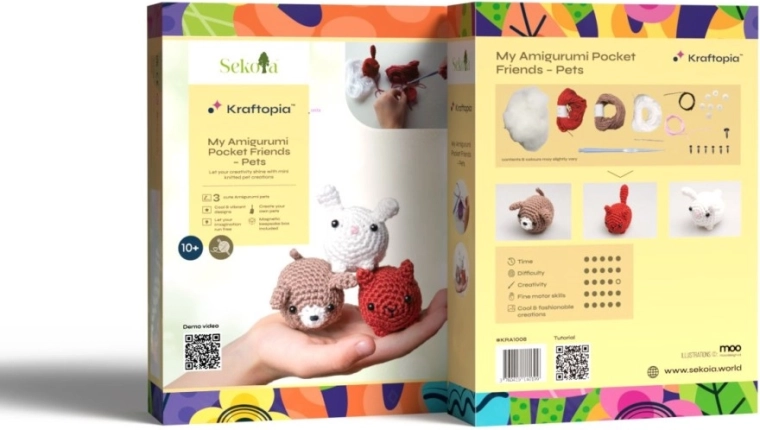 3 adorabili animaletti amigurumi in un solo set
