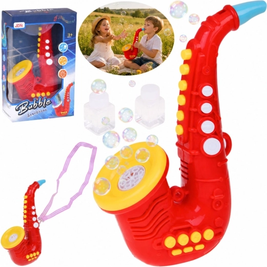 Sassofono per bolle di sapone per bambini con suoni e luci