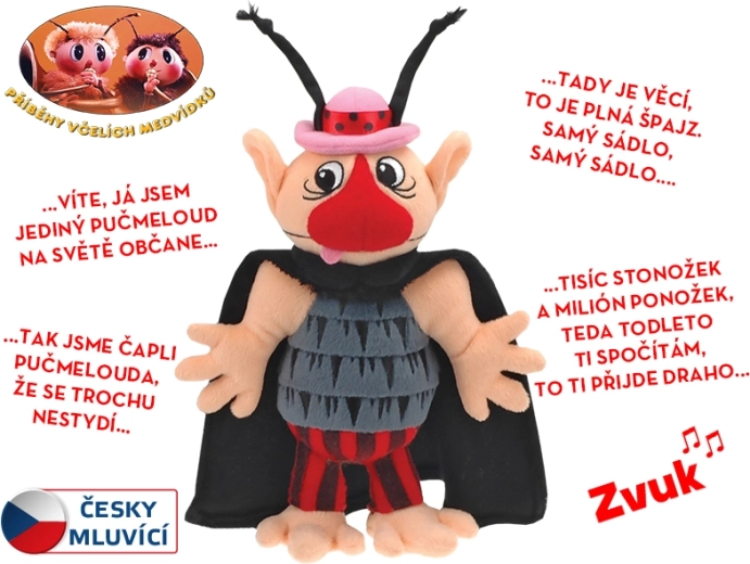 Le storie degli orsetti delle api – peluche Pučmeloud 37 cm, parlante in ceco