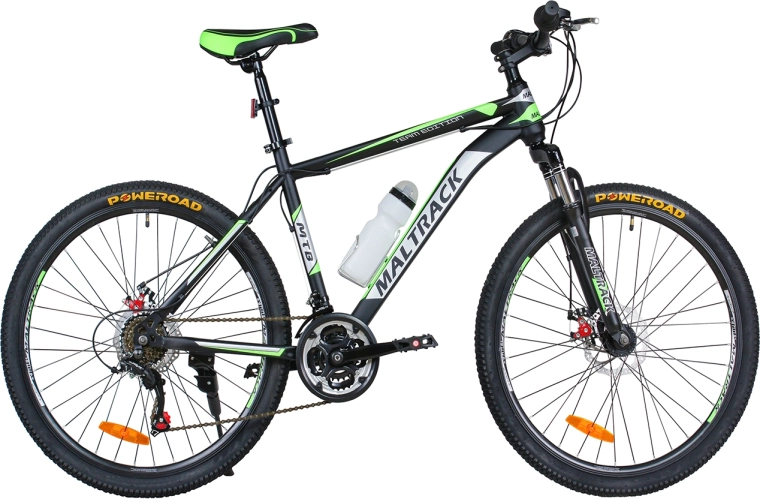 Bicicletta da montagna MalTrack Team Steel 26 verde‑grigio