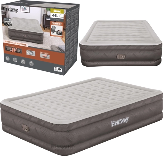 Materasso gonfiabile Queen con pompa elettrica integrata Bestway 203 × 152 × 46 cm