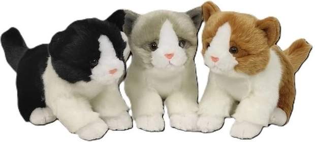 Gattina di peluche 18 cm (3 colori)