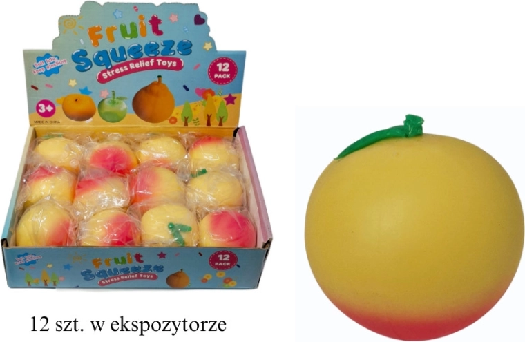 Gniotek owoc – giocattolo antistress da schiacciare con motivo frutta