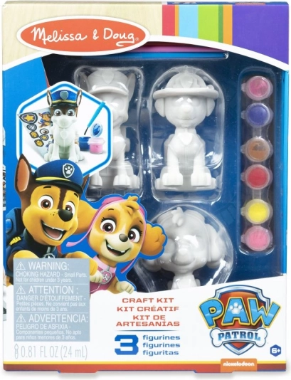 set creativo figure da colorare Paw Patrol – 3 pz con accessori