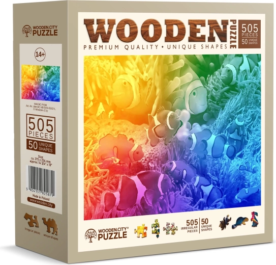 Puzzle in legno WOODEN CITY Pesci tropicali, 505 pezzi