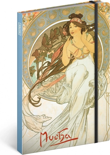 Taccuino NOTIQUE Alfons Mucha – Musica a righe