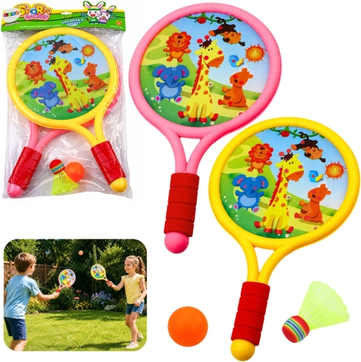 Set da badminton per bambini con animaletti