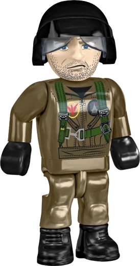 Minifigure del pilota come accessorio realistico