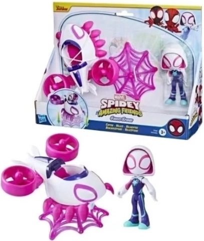 Marvel Spidey e i suoi fantastici amici: action figure Ghost-Spider con veicolo