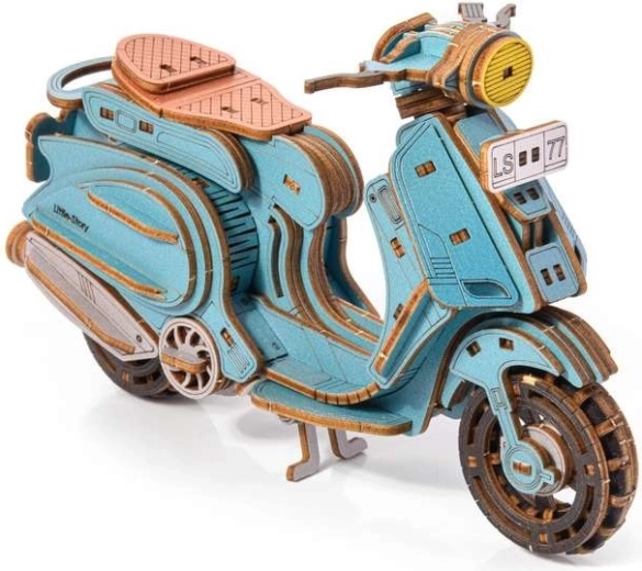 Little Story puzzle 3D in legno scooter Sting blu