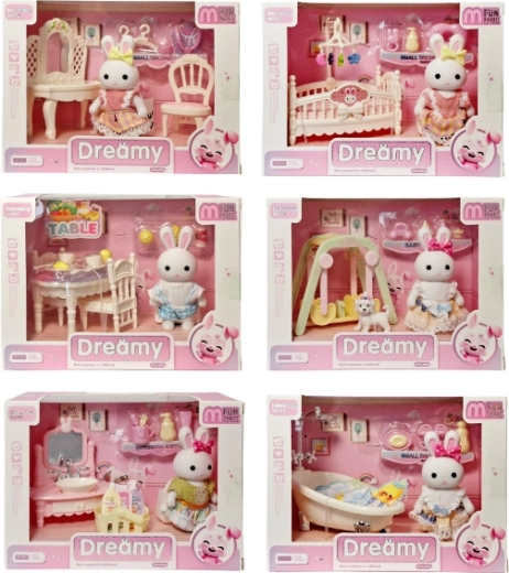 Coniglietti con accessori – set di personaggi
