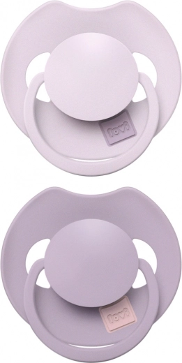 Succhietto dinamico in silicone Lovi Prime 6–18 mesi, 2 pz, lilla/viola