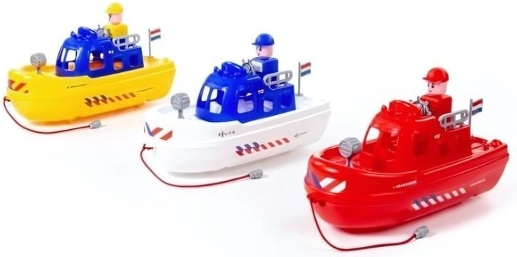 Barchetta Patrol – barca per bambini per acqua e sabbia (3 varianti: vigili del fuoco, polizia, soccorso)