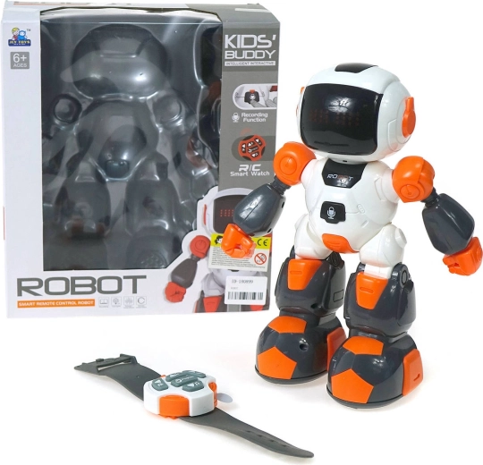Robot RC interattivo con telecomando, registrazione e comando a orologio - 1 pezzo