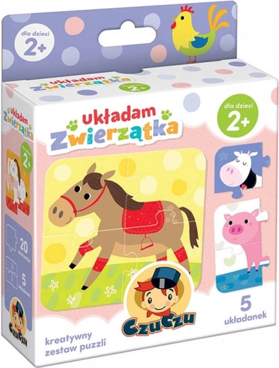 CzuCzu Puzzle Componi Animali - 5 Set