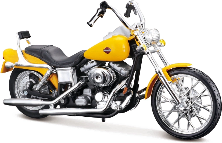 Maisto Harley-Davidson 2001 FXDWG Dyna Wide Glide 1:18 gialla