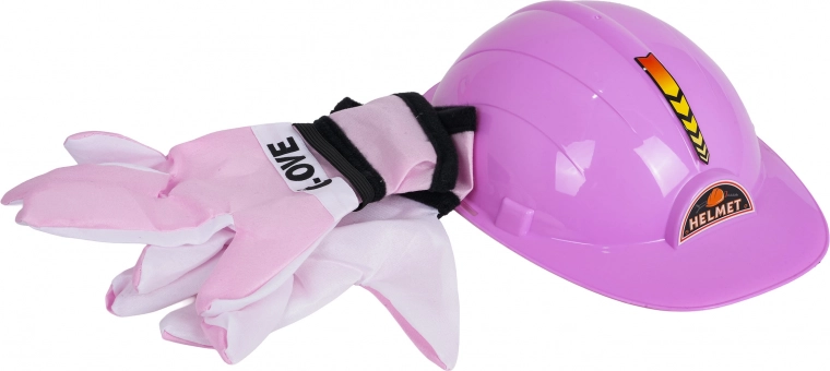 Casco di sicurezza e guanti