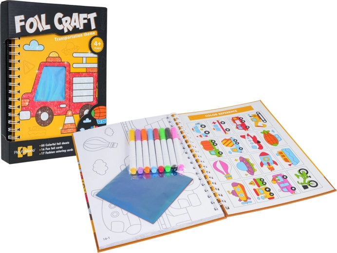 Set creativo 2 in 1 – colorare e creare immagini con pellicole di veicoli