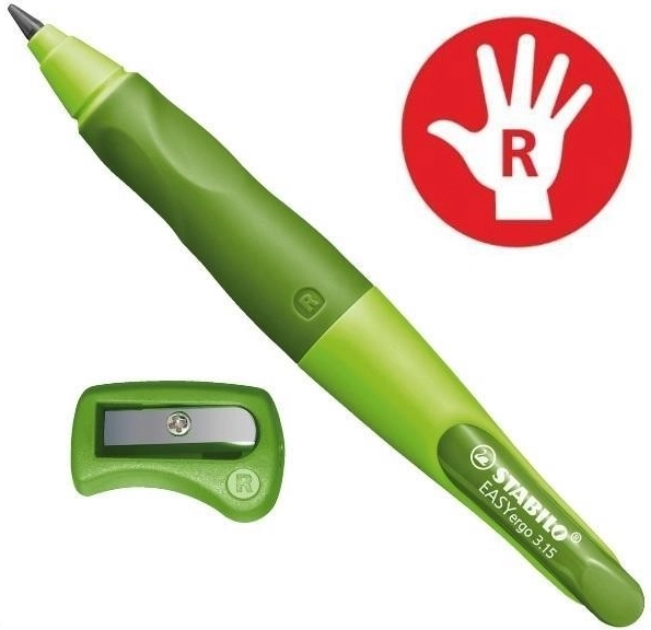 Stabilo EASYergo matita per destrorsi con temperamatite 3,15 mm verde