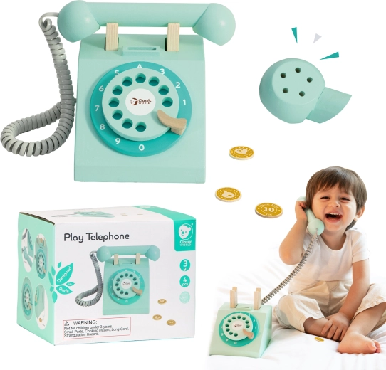 Telefono vintage in legno per bambini Classic World