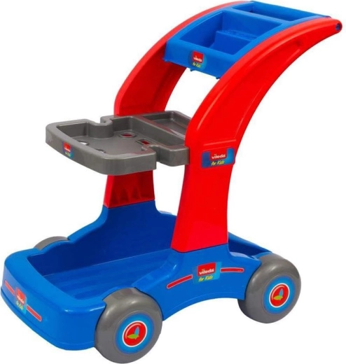 Carrello su ruote con scomparti portaoggetti