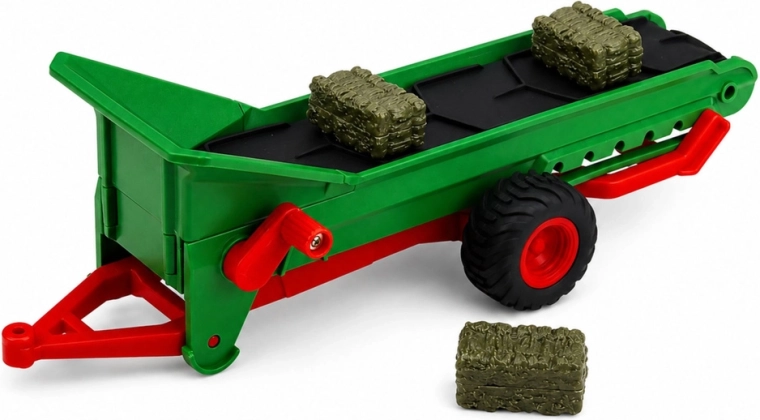 Rimorchio con trasportatore e balle per scenari agricoli