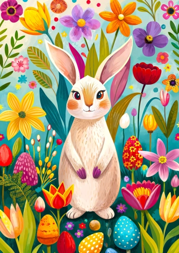 Puzzle Enjoy Coniglietto di primavera 1000 pezzi
