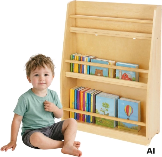 Libreria in legno per bambini TOOKY TOY con 3 ripiani