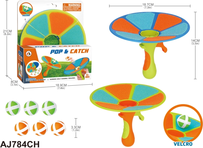 Gioco di presa con velcro – set per due giocatori