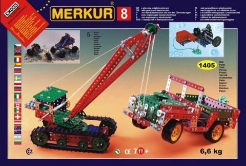 set di costruzione merkur 8 – 130 modelli, 1405 pezzi, 5 strati
