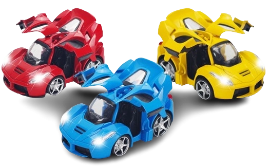 Auto in metallo 1:32 con retrocarica con luce e suono