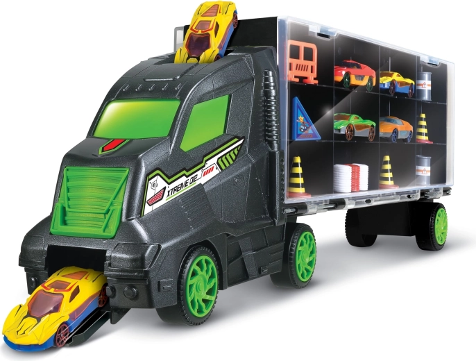 Camion con auto in metallo da 48 cm