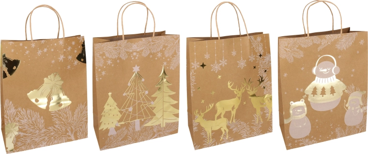 Borsa regalo natalizia S 27 × 11 × 21 cm - 1 pezzo