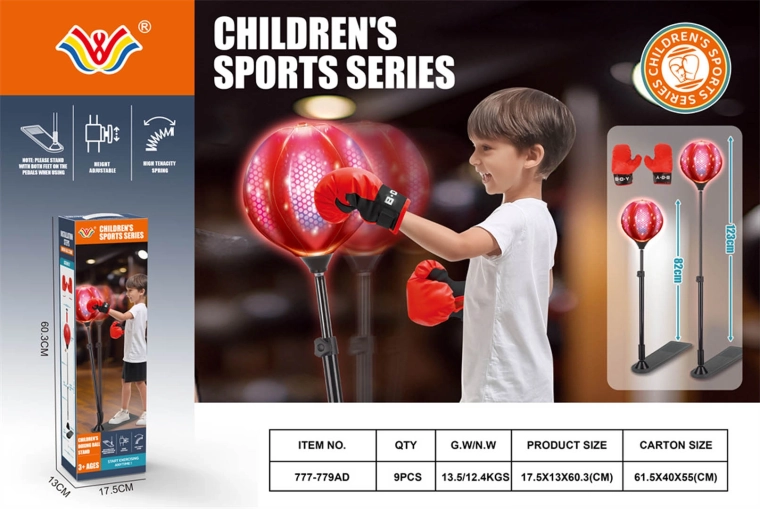 Set da boxe per bambini con supporto regolabile e accessori