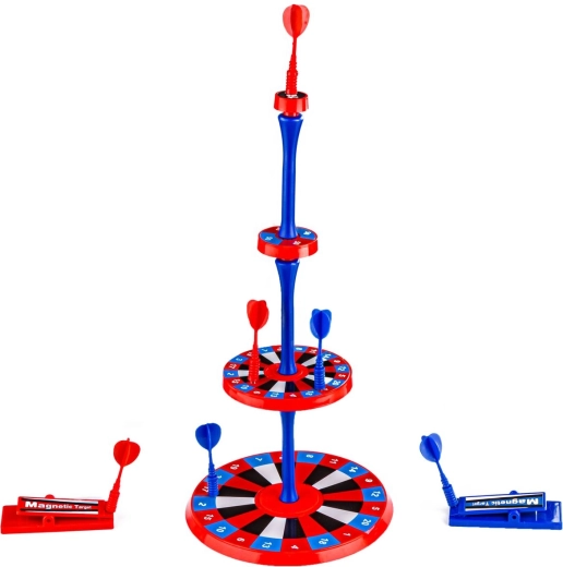 Due varianti di gioco: bersaglio appeso o piattaforma assemblata