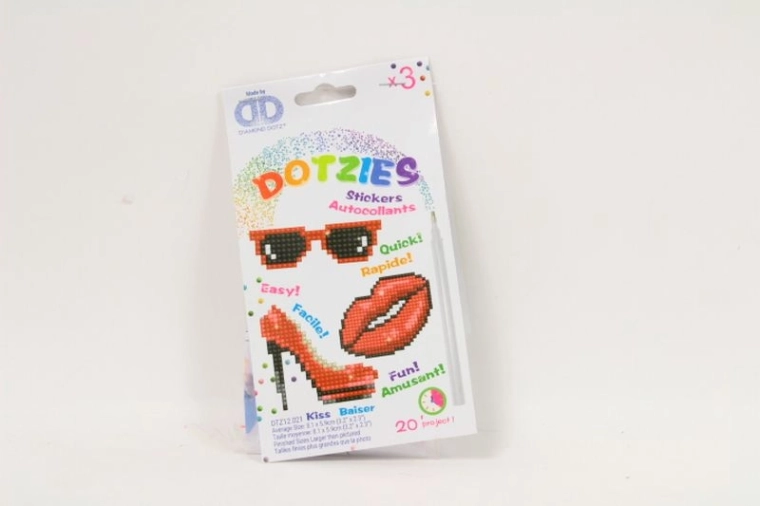 Diamond Dotz Kiss set di adesivi per pittura con diamanti (3 pz)