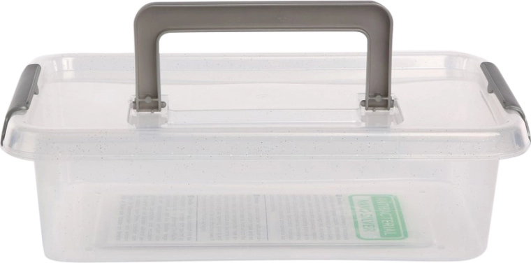 Box contenitore antibatterico con coperchio e maniglia 3,1 l (29 × 20 × 8 cm)