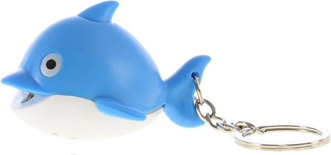 Portachiavi per bambini a forma di delfino con luce e suono - 1 pezzo