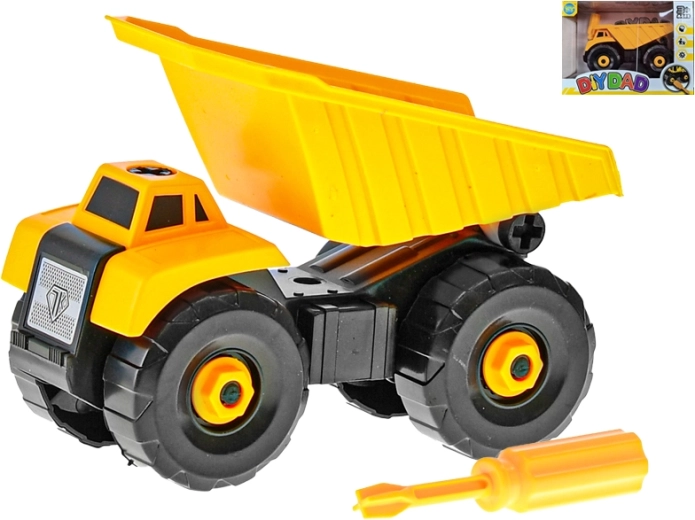 Autocarro ribaltabile da costruzione avvitabile 15 cm – camioncino da montare per bambini