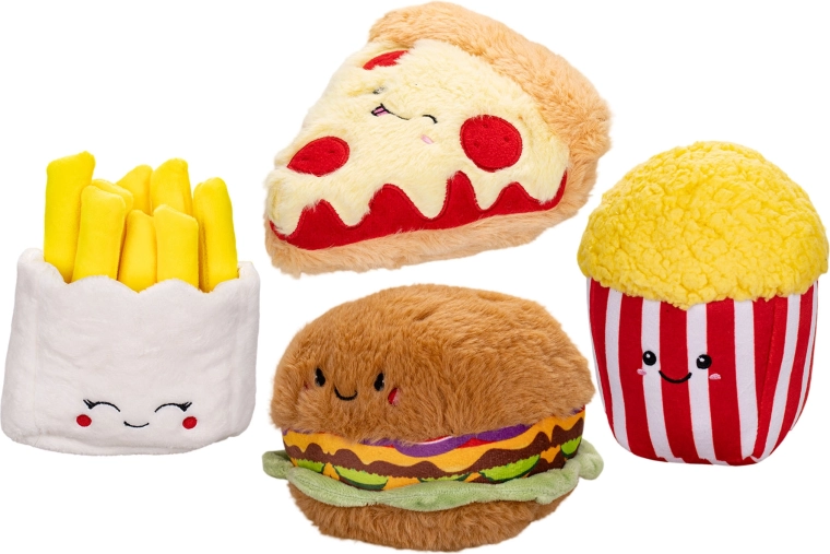 Delizie salate di peluche – set da 4 pz (15–18,5 cm)