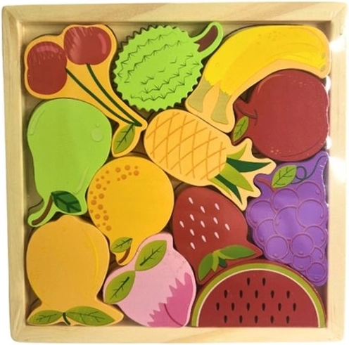 Puzzle in legno frutta e verdura