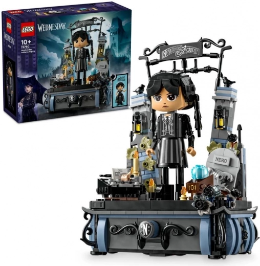 LEGO Mercoledì Addams – minifigure da collezione con cancello dell’Accademia Nevermore