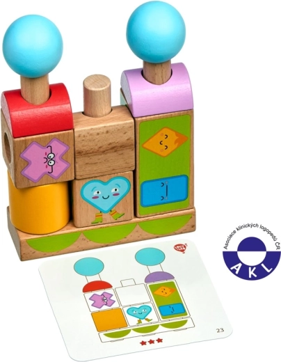 Lucy & Leo Forme ed emozioni – puzzle in legno con schede modello