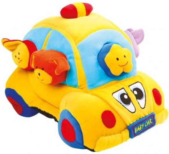 Small Foot auto in tessuto con forme da inserire