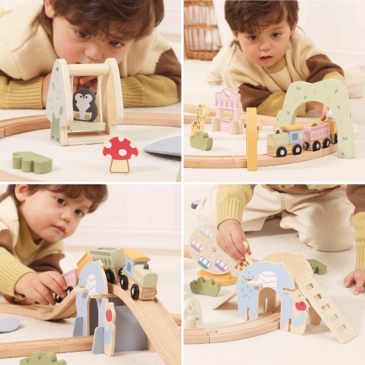 Legno sicuro e delicati colori pastello